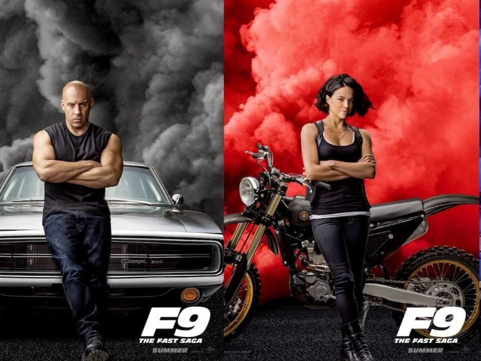 Vin Diesel como Dominic Toretto (esq.) e Michelle Rodriguez como Letty (dir.) estarão em Fast